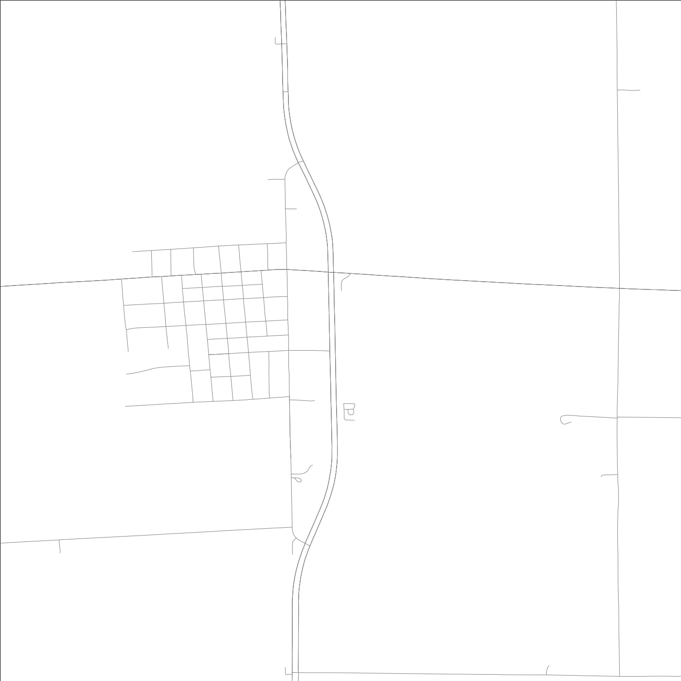 ROAD MAP OF BOSWELL, INDIANA BY MAPBAKES