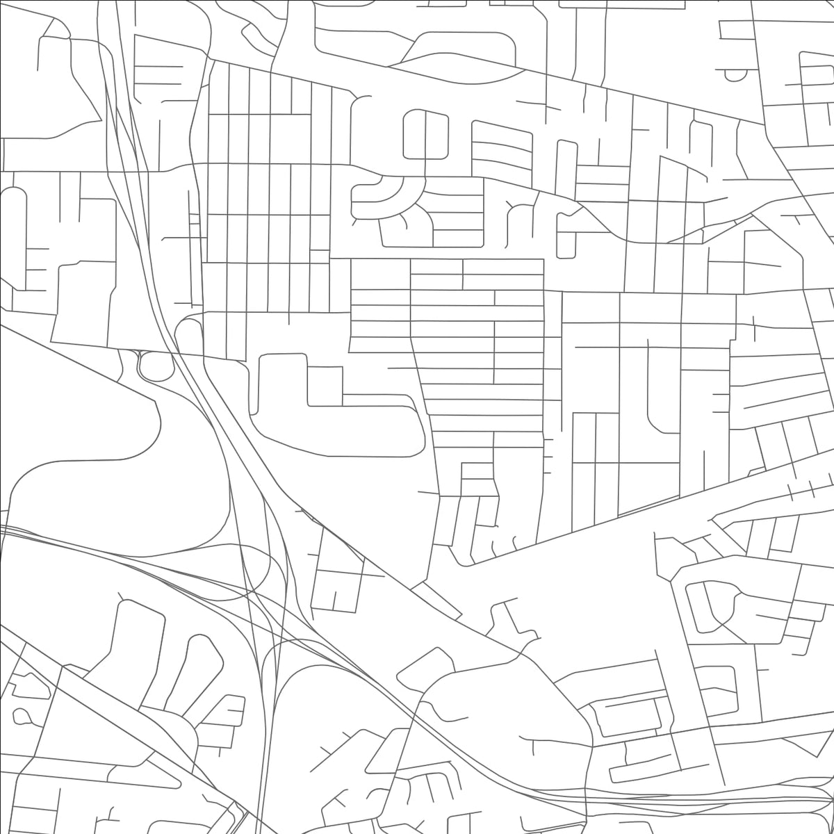 ROAD MAP OF KINLOCH, MISSOURI BY MAPBAKES
