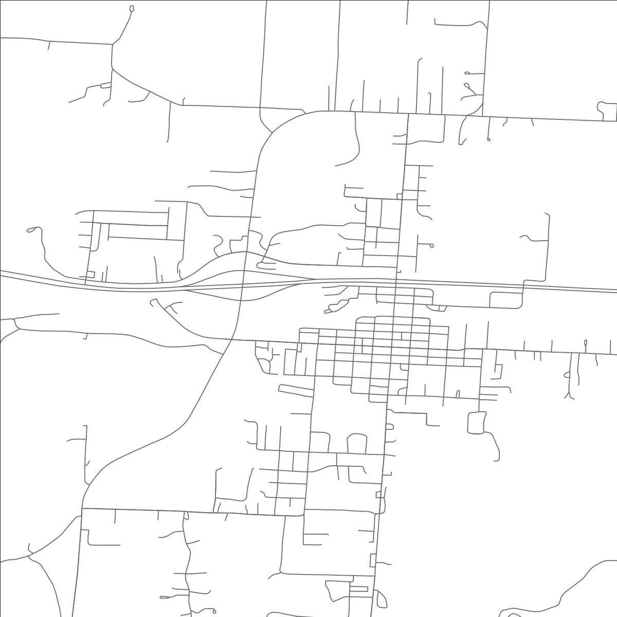 ROAD MAP OF KNOB NOSTER, MISSOURI BY MAPBAKES