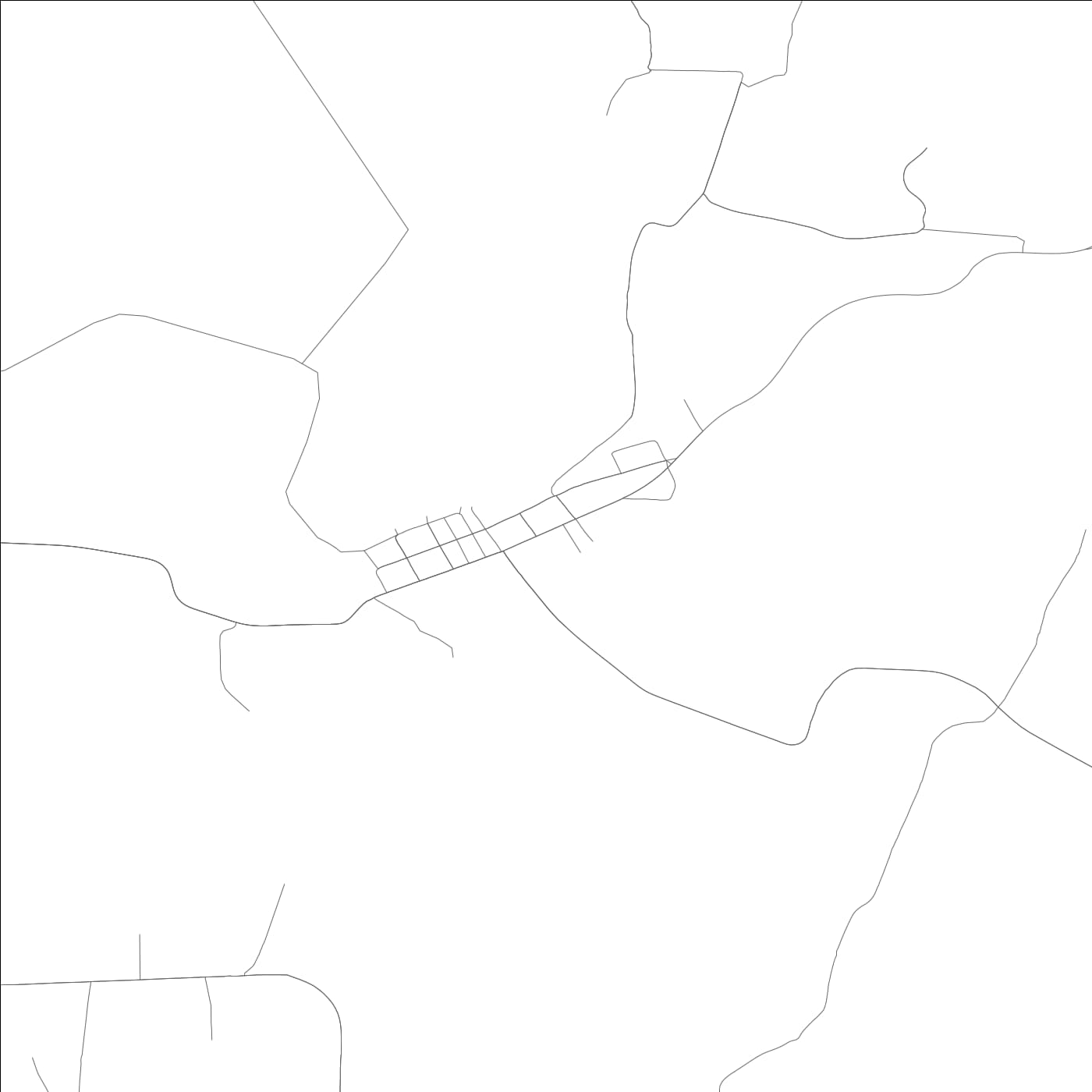 ROAD MAP OF BRADFORDSVILLE, KENTUCKY BY MAPBAKES