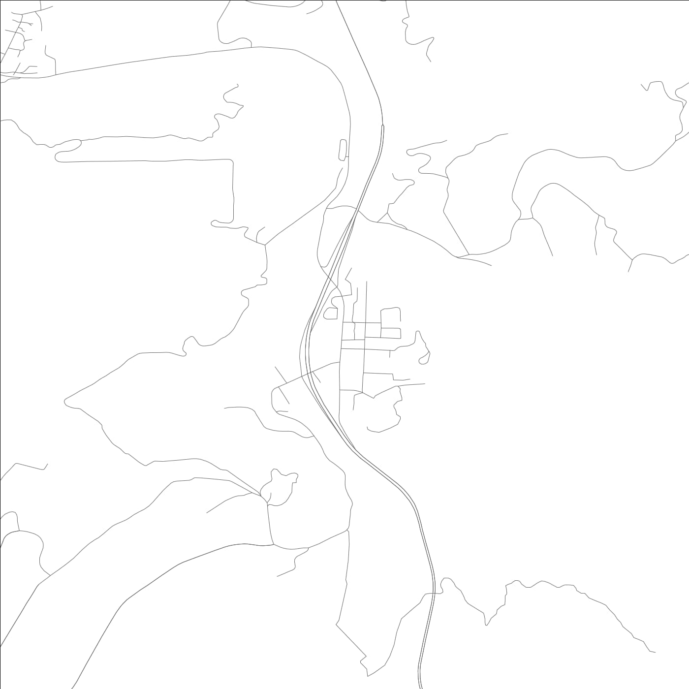 ROAD MAP OF GARBERVILLE, CALIFORNIA BY MAPBAKES