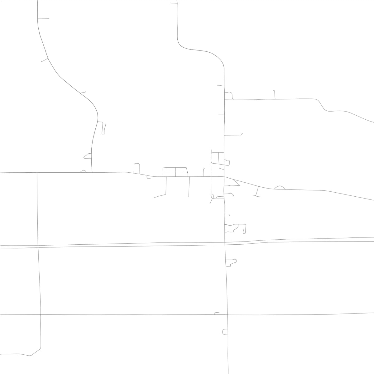 ROAD MAP OF LOCKRIDGE, LOWA BY MAPBAKES