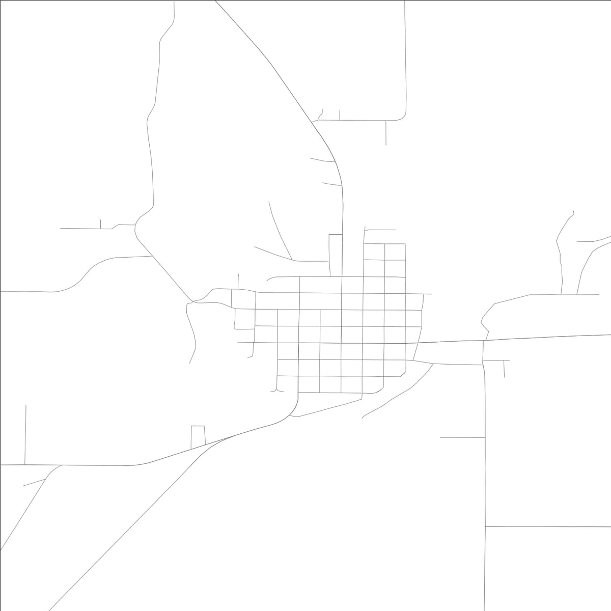 ROAD MAP OF LOGAN, LOWA BY MAPBAKES