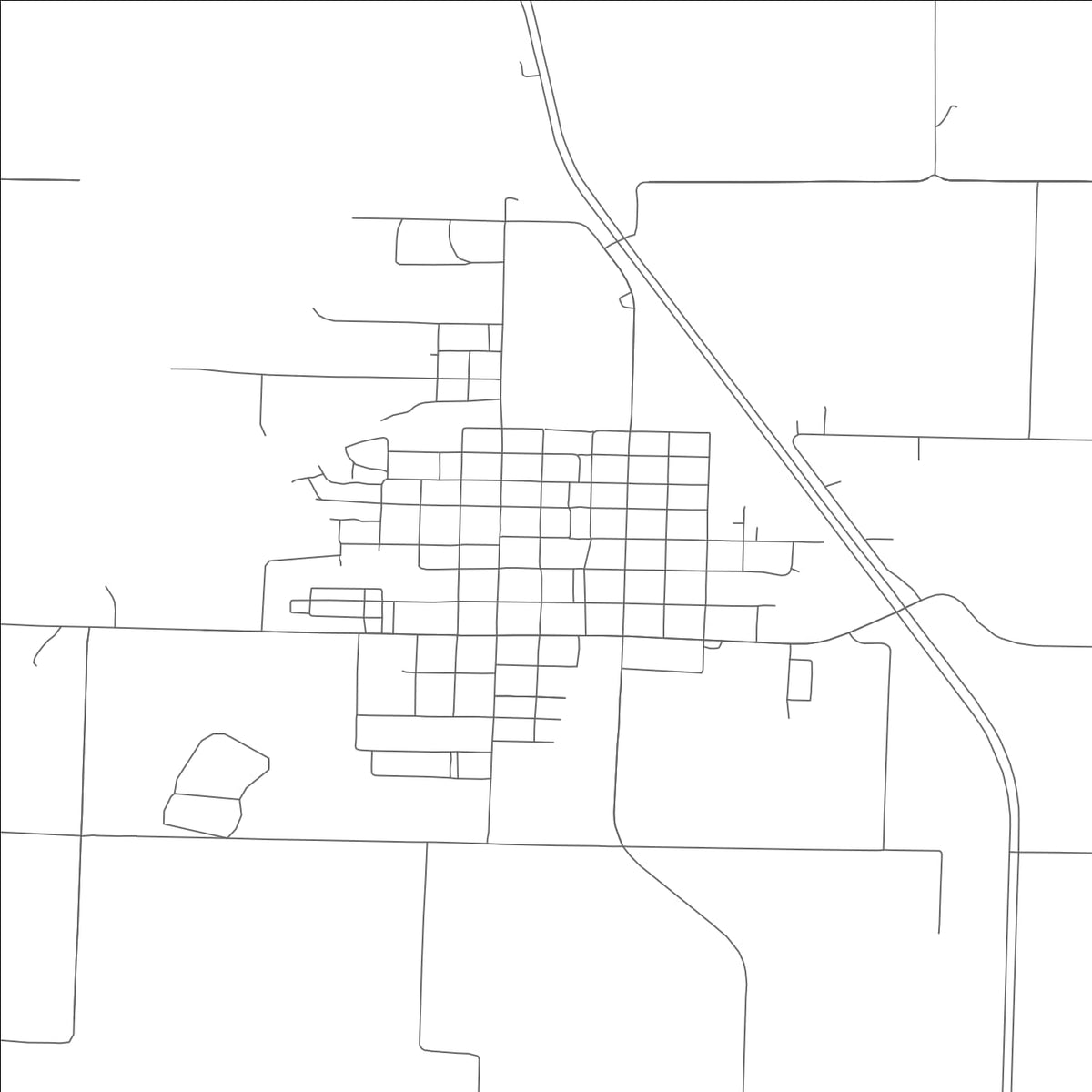 ROAD MAP OF LA PLATA, MISSOURI BY MAPBAKES