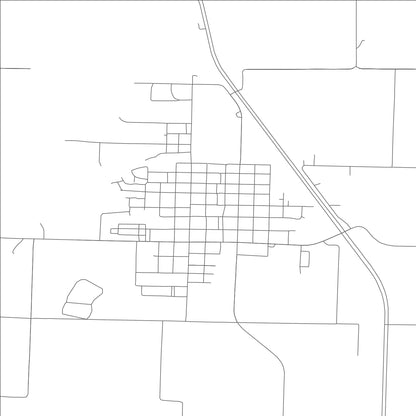 ROAD MAP OF LA PLATA, MISSOURI BY MAPBAKES