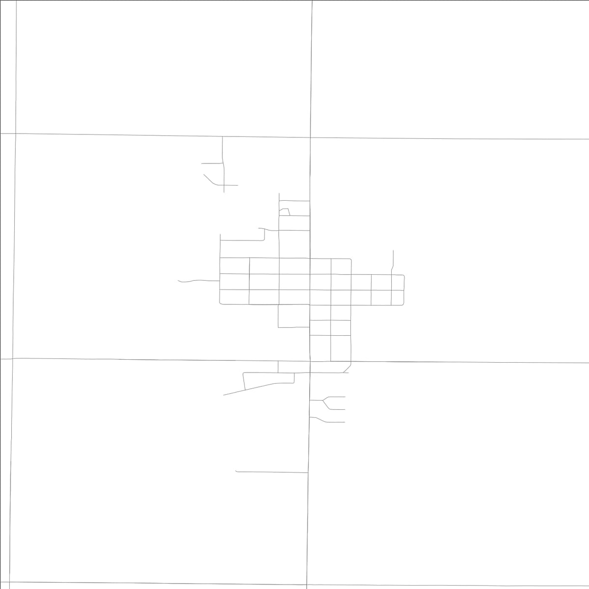 ROAD MAP OF LONE TREE, LOWA BY MAPBAKES