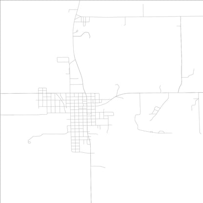 ROAD MAP OF GREENFIELD, ILLINOIS BY MAPBAKES