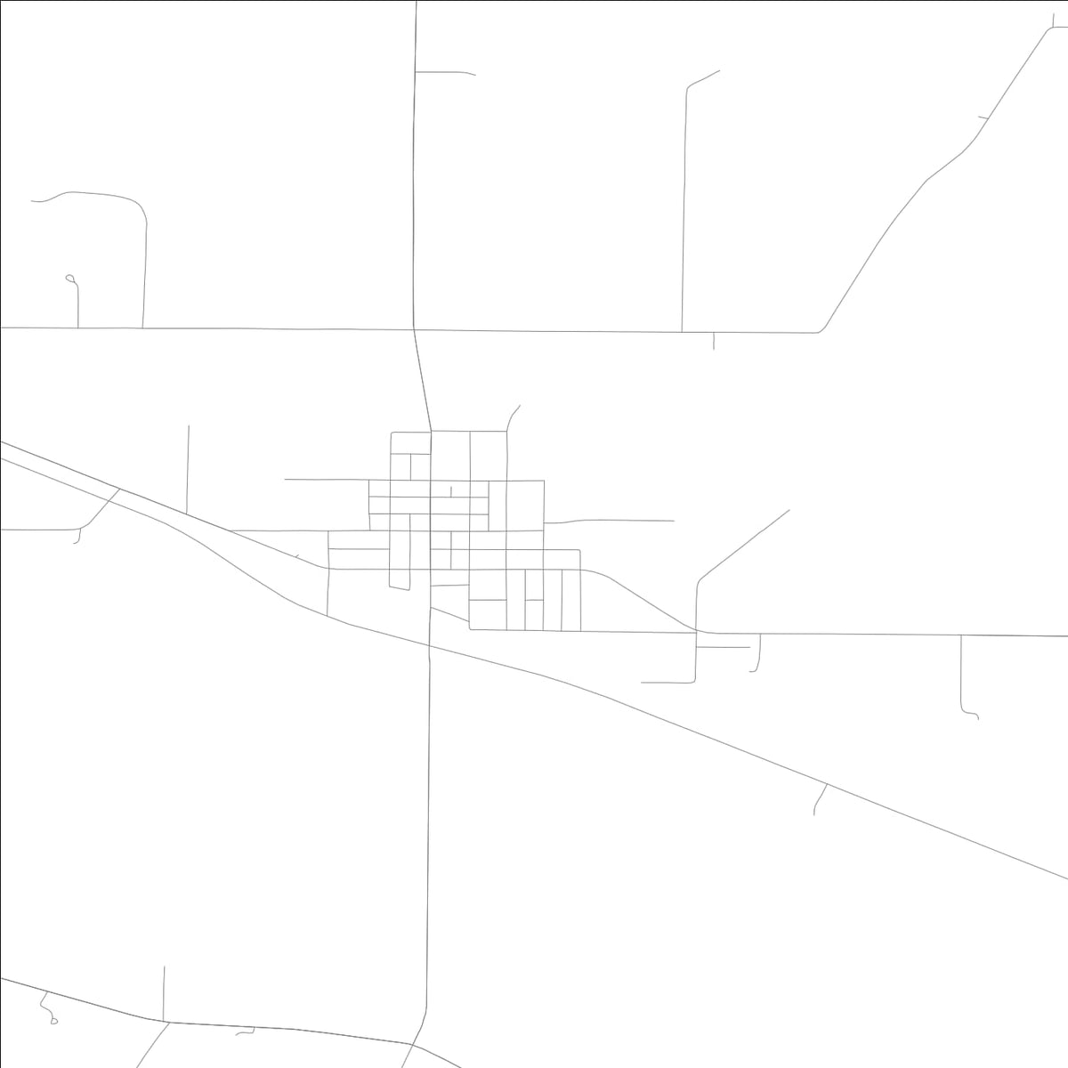 ROAD MAP OF LOWDEN, LOWA BY MAPBAKES