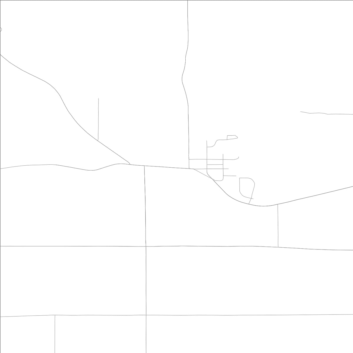 ROAD MAP OF LUANA, LOWA BY MAPBAKES