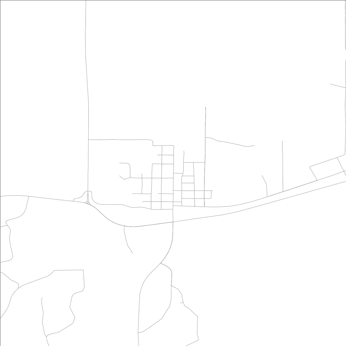 ROAD MAP OF LUCAS, LOWA BY MAPBAKES