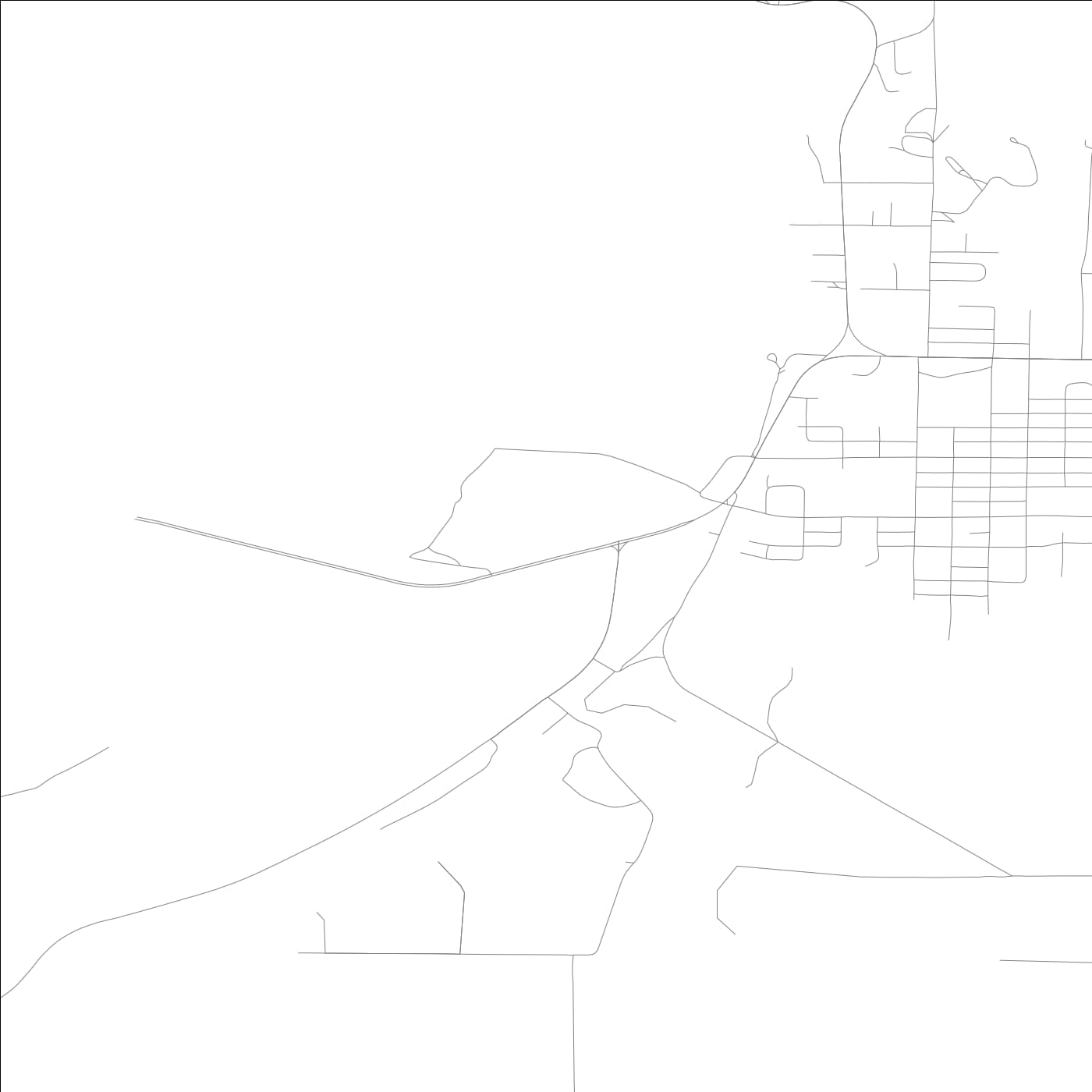 ROAD MAP OF HAMILTON, ILLINOIS BY MAPBAKES