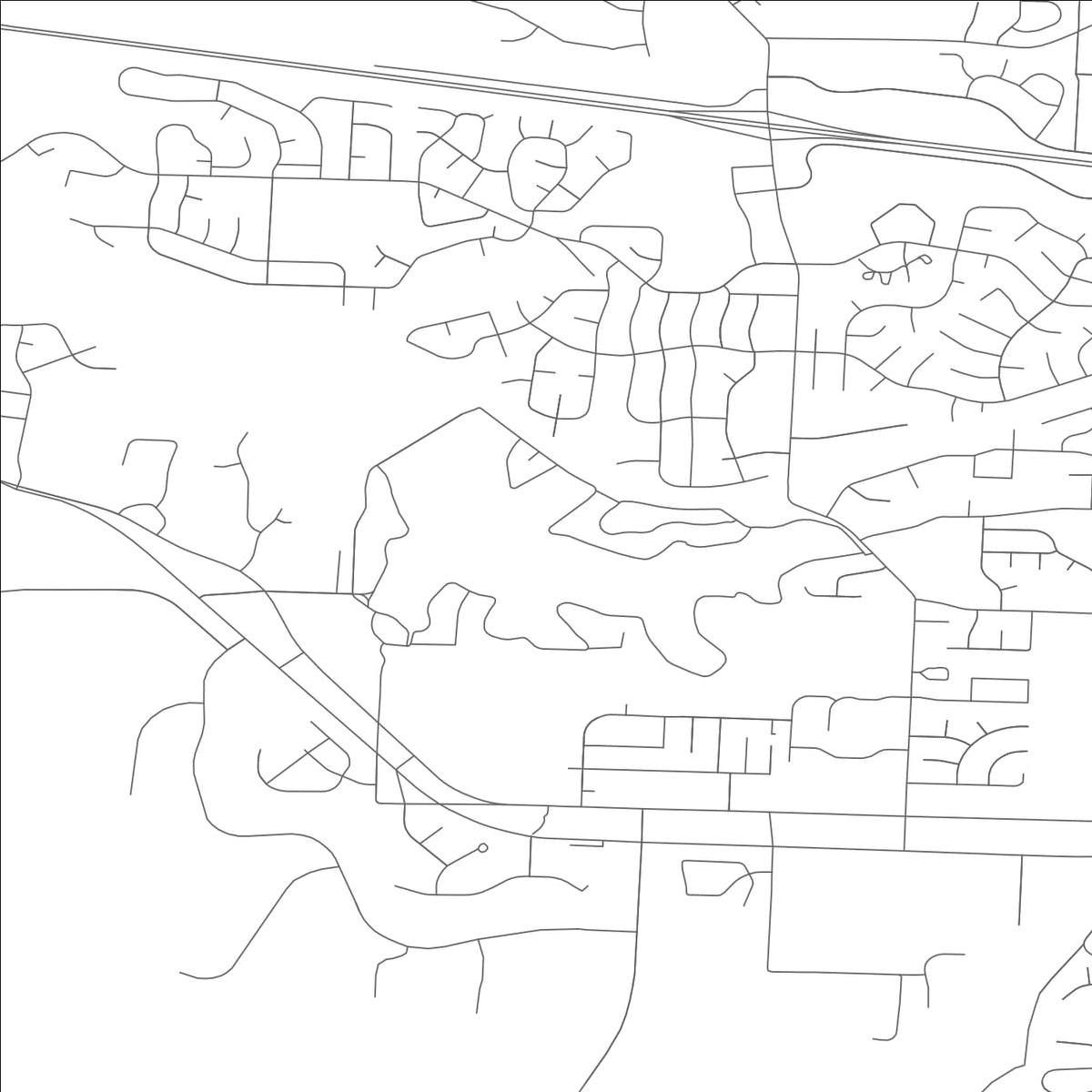 ROAD MAP OF LAKE TAPAWINGO, MISSOURI BY MAPBAKES