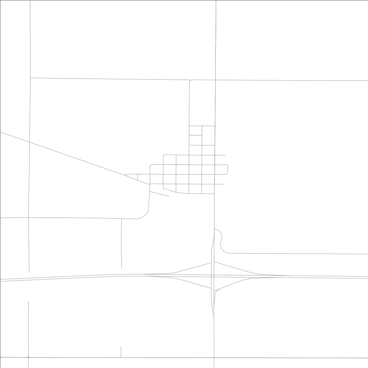 ROAD MAP OF MALCOM, LOWA BY MAPBAKES