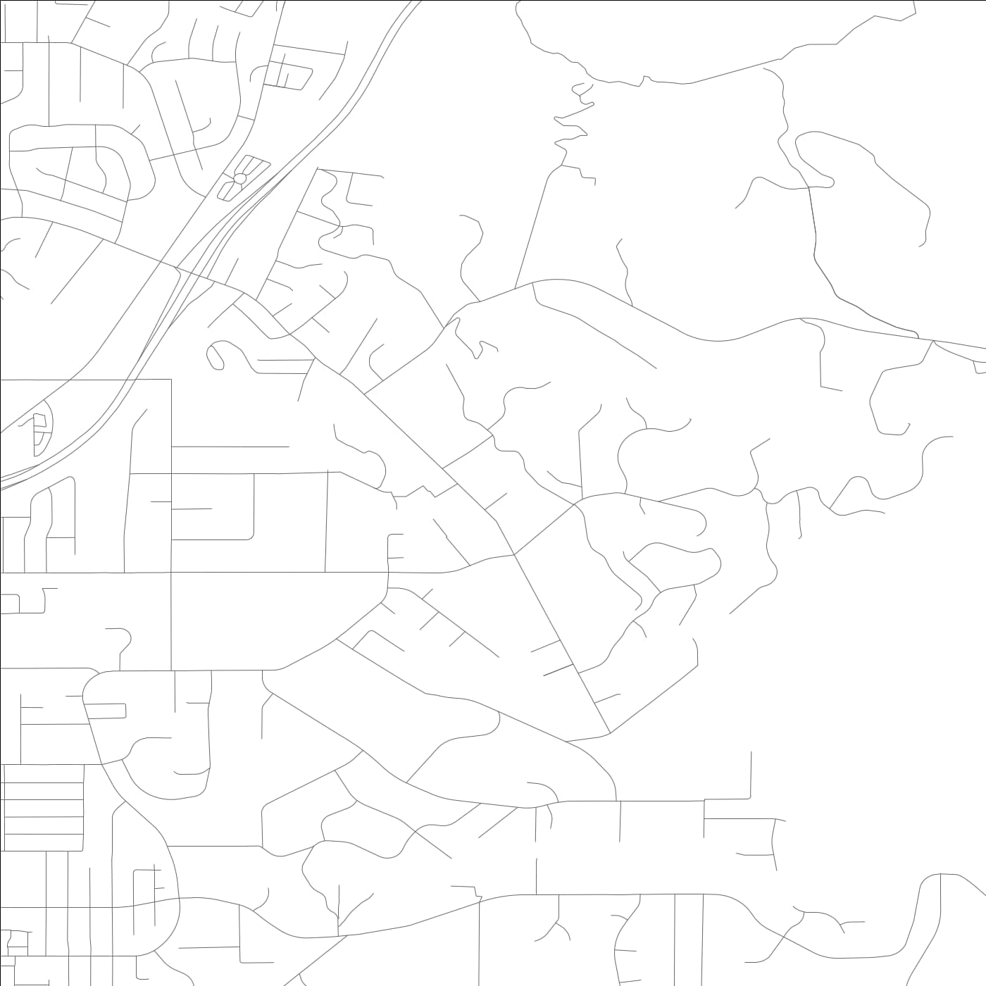 ROAD MAP OF GRANITE HILLS, CALIFORNIA BY MAPBAKES