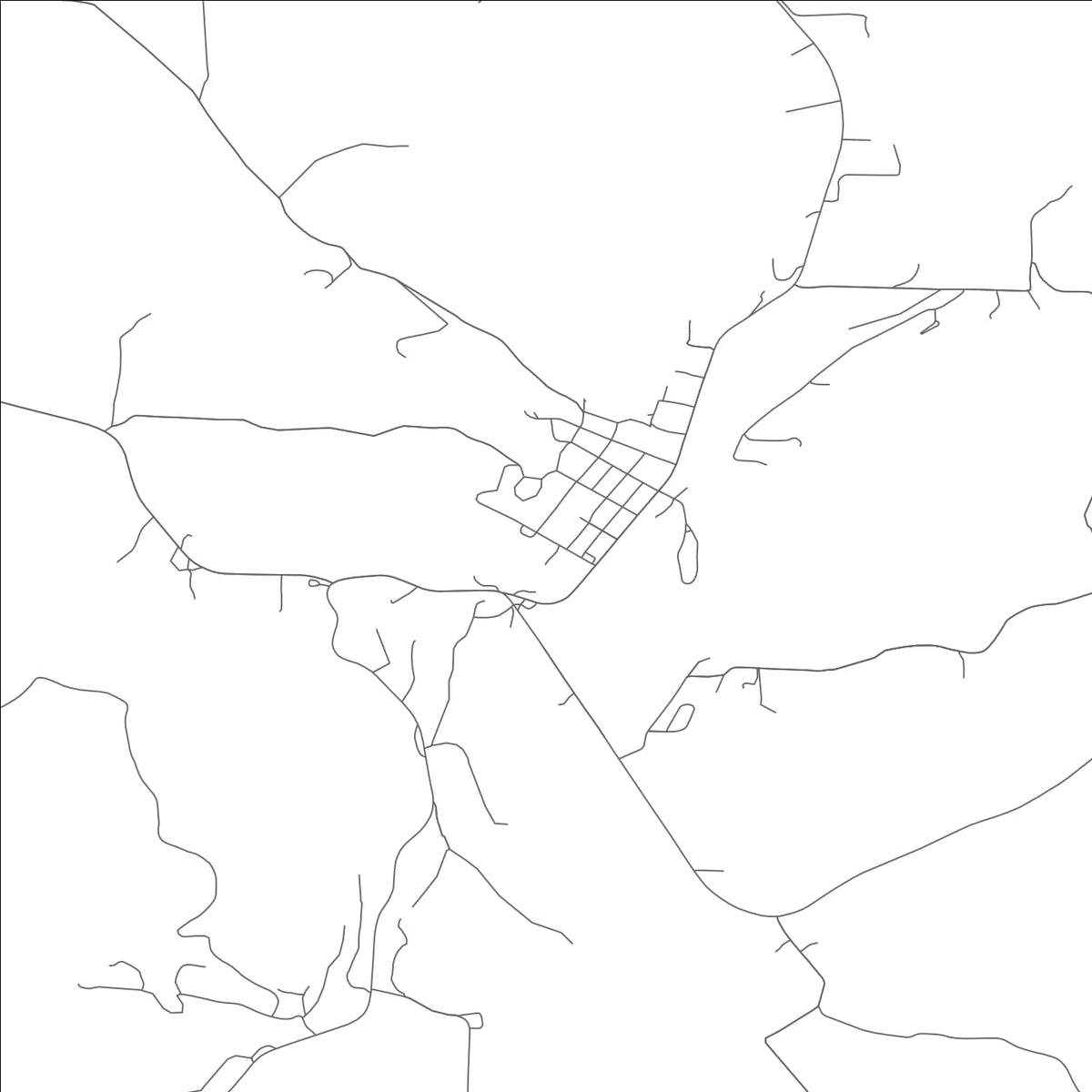 ROAD MAP OF LANAGAN, MISSOURI BY MAPBAKES