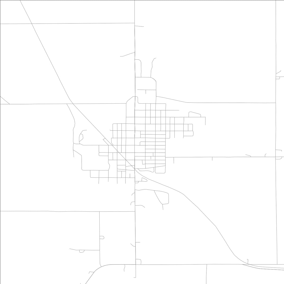 ROAD MAP OF MALVERN, LOWA BY MAPBAKES
