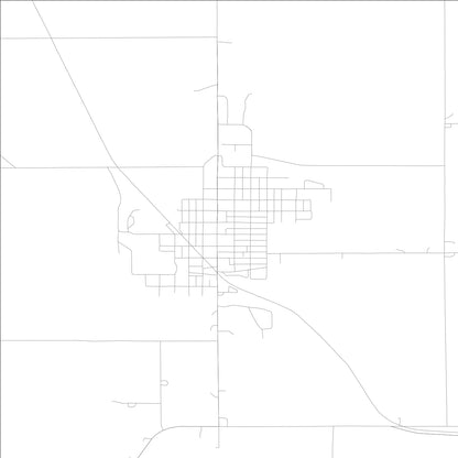 ROAD MAP OF MALVERN, LOWA BY MAPBAKES