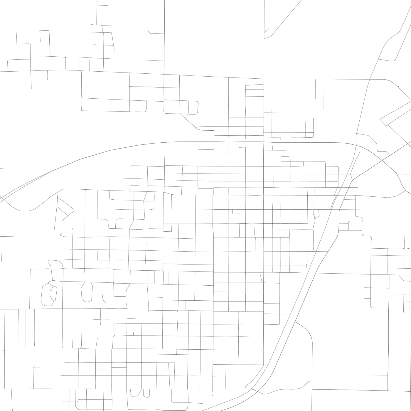 ROAD MAP OF HARRISBURG, ILLINOIS BY MAPBAKES