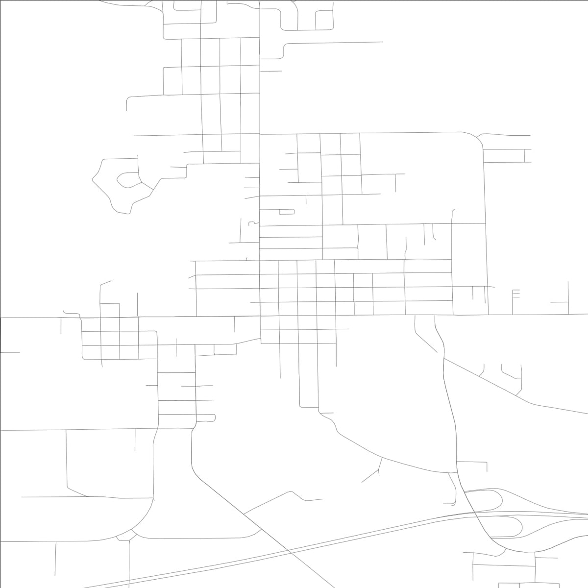 ROAD MAP OF MANCHESTER, LOWA BY MAPBAKES