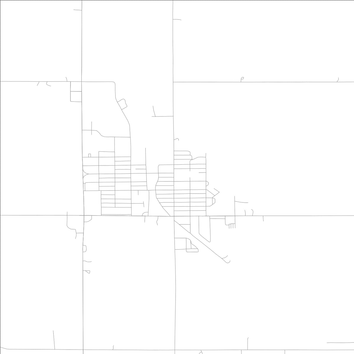 ROAD MAP OF MANLY, LOWA BY MAPBAKES