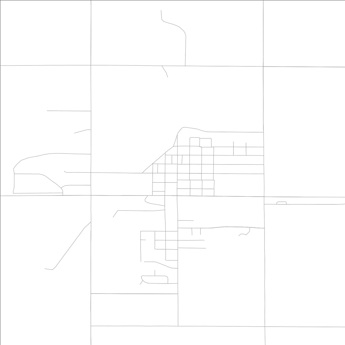 ROAD MAP OF MANNING, LOWA BY MAPBAKES