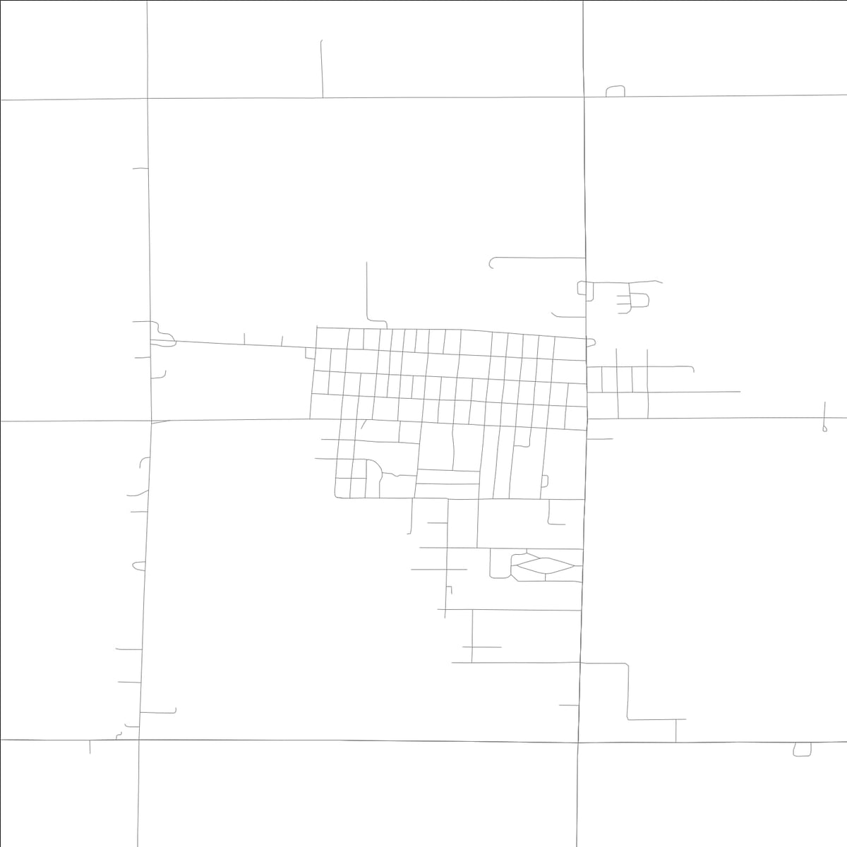 ROAD MAP OF MARCUS, LOWA BY MAPBAKES