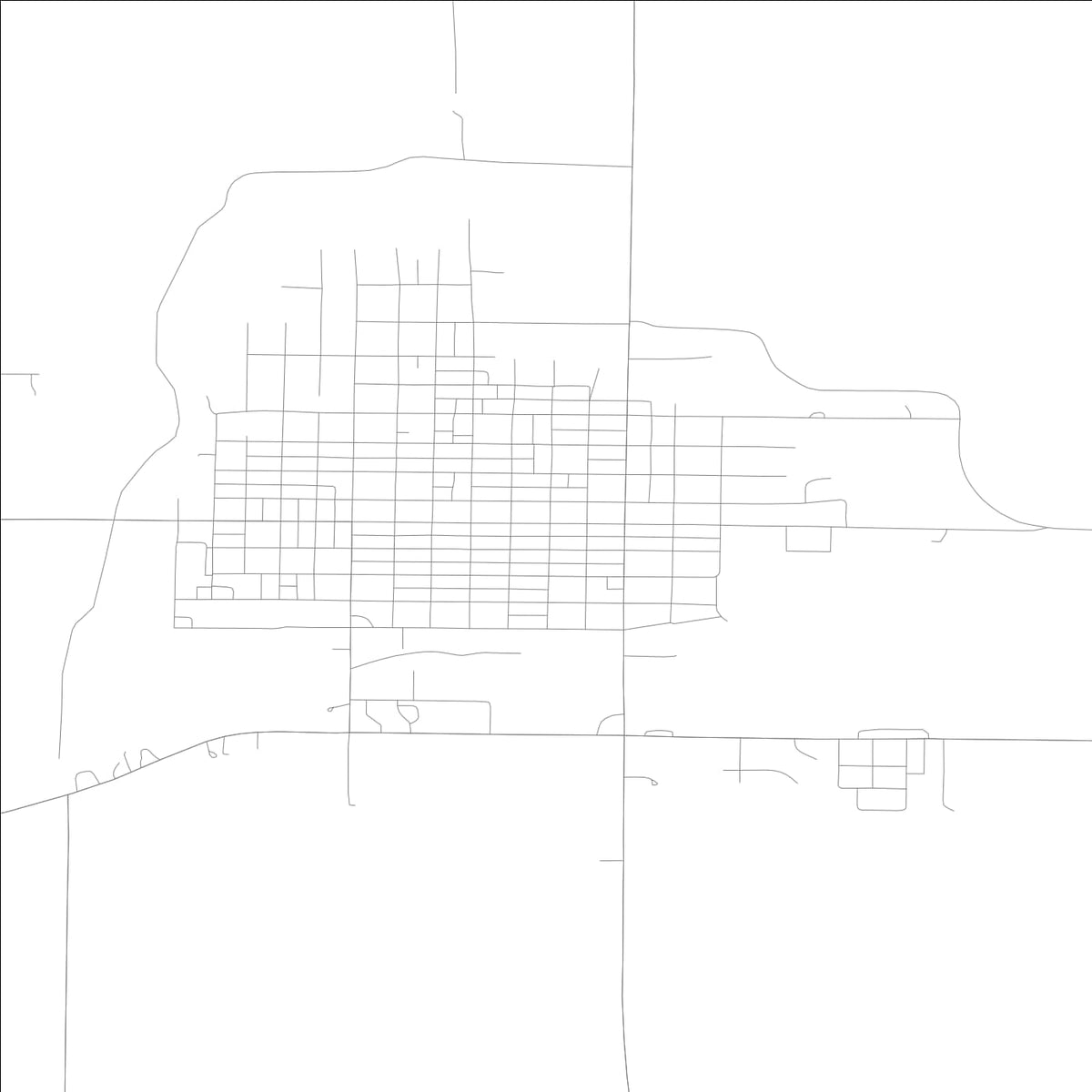 ROAD MAP OF MARENGO, LOWA BY MAPBAKES
