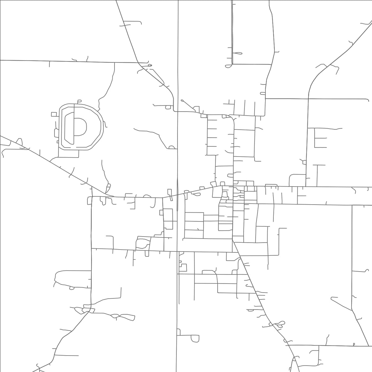 ROAD MAP OF LICKING, MISSOURI BY MAPBAKES