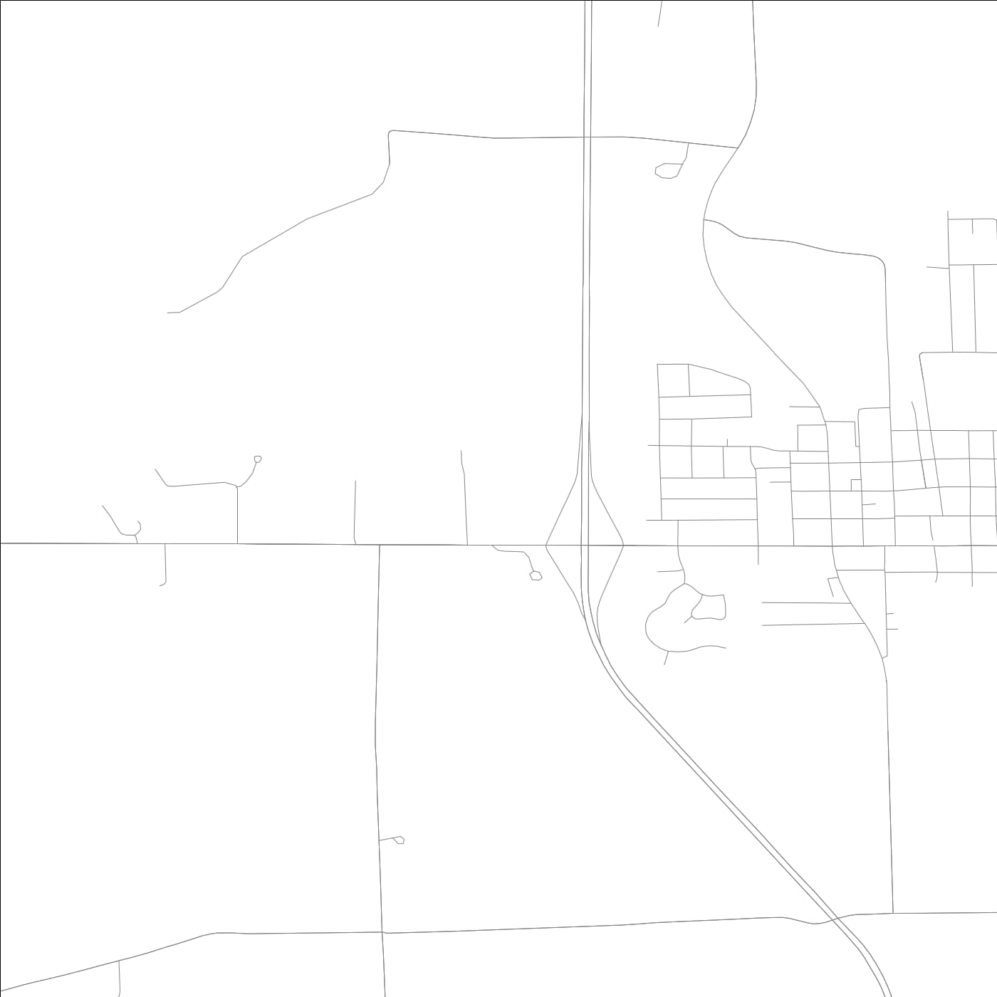 ROAD MAP OF HEYWORTH, ILLINOIS BY MAPBAKES