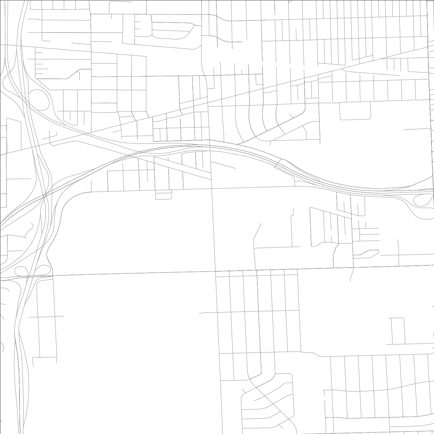 ROAD MAP OF HILLSIDE, ILLINOIS BY MAPBAKES