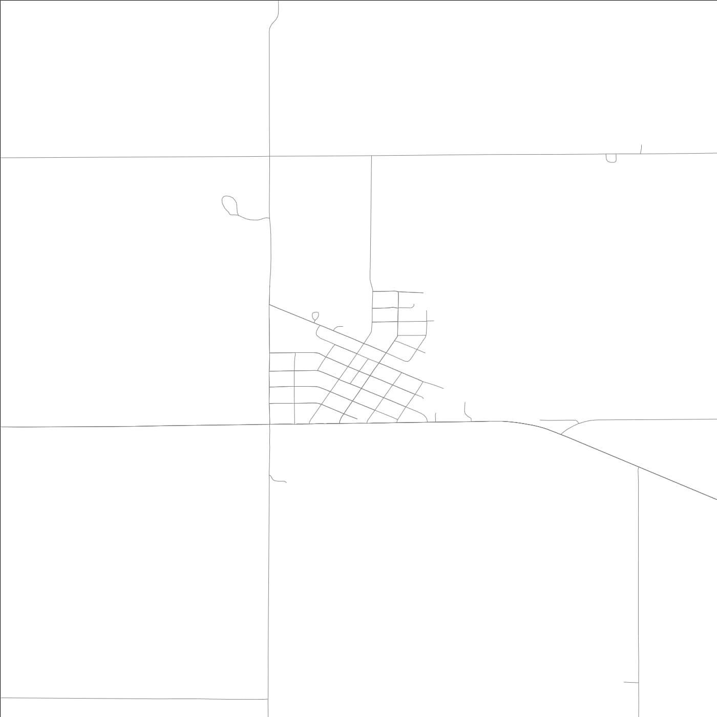 ROAD MAP OF HINDSBORO, ILLINOIS BY MAPBAKES