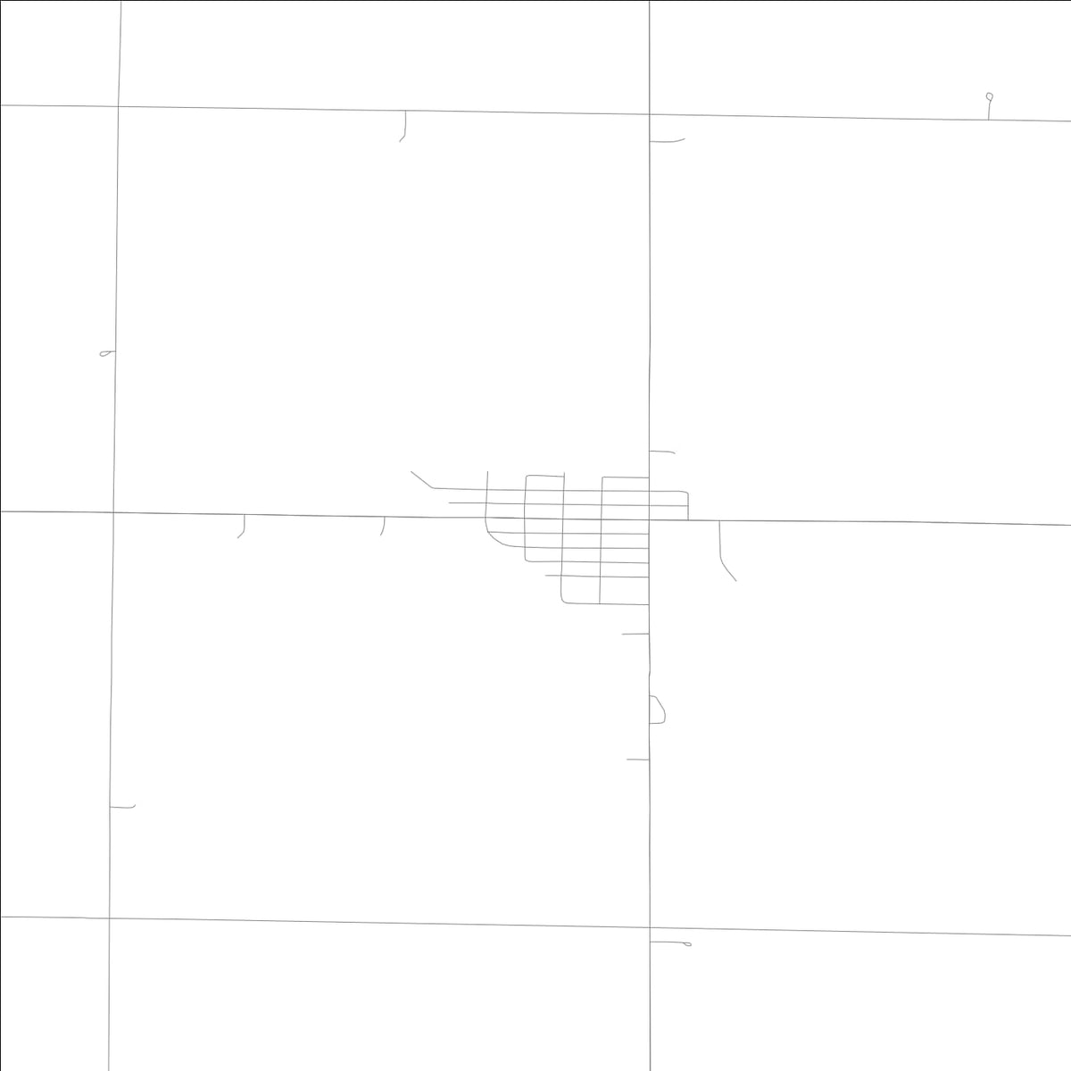 ROAD MAP OF MELVIN, LOWA BY MAPBAKES