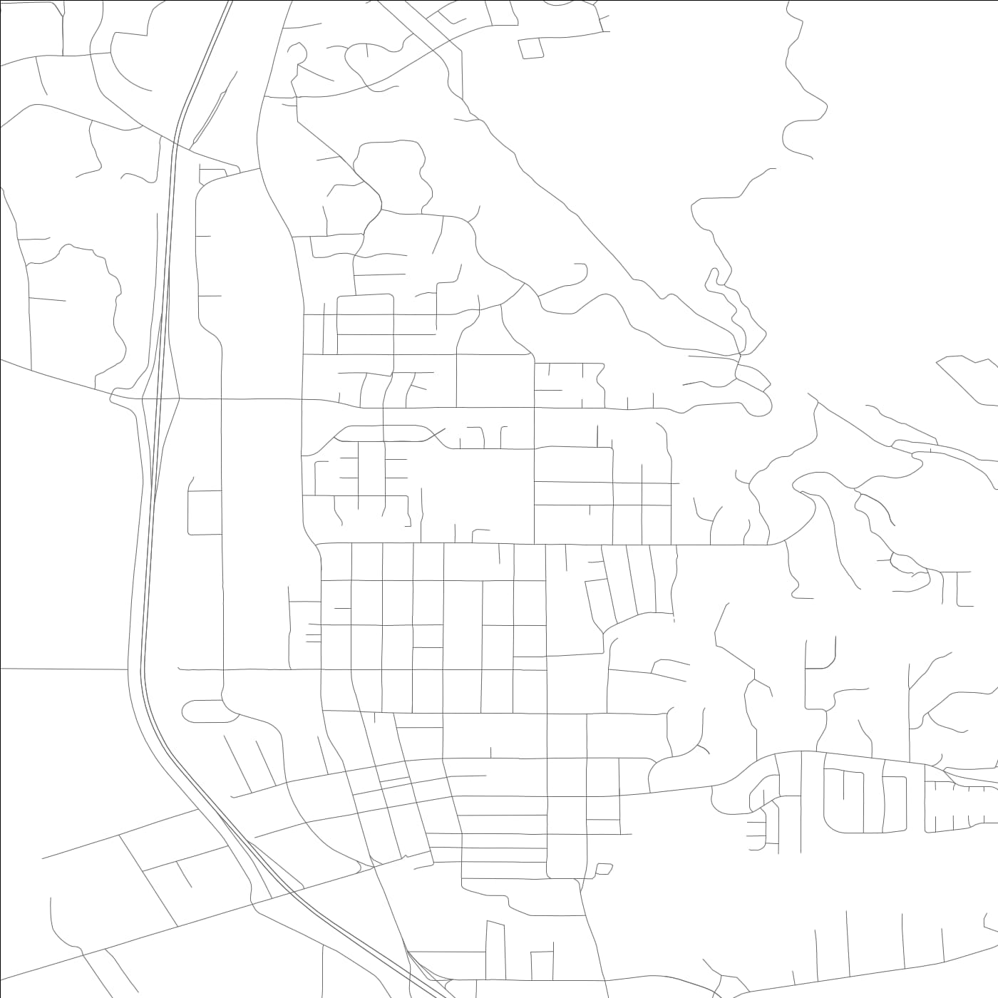 ROAD MAP OF HEALDSBURG, CALIFORNIA BY MAPBAKES