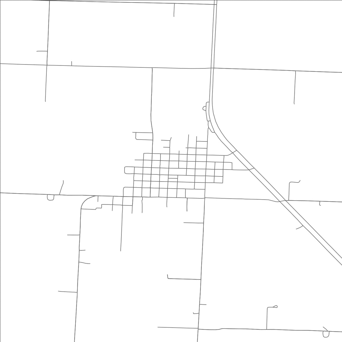 ROAD MAP OF LOWRY CITY, MISSOURI BY MAPBAKES