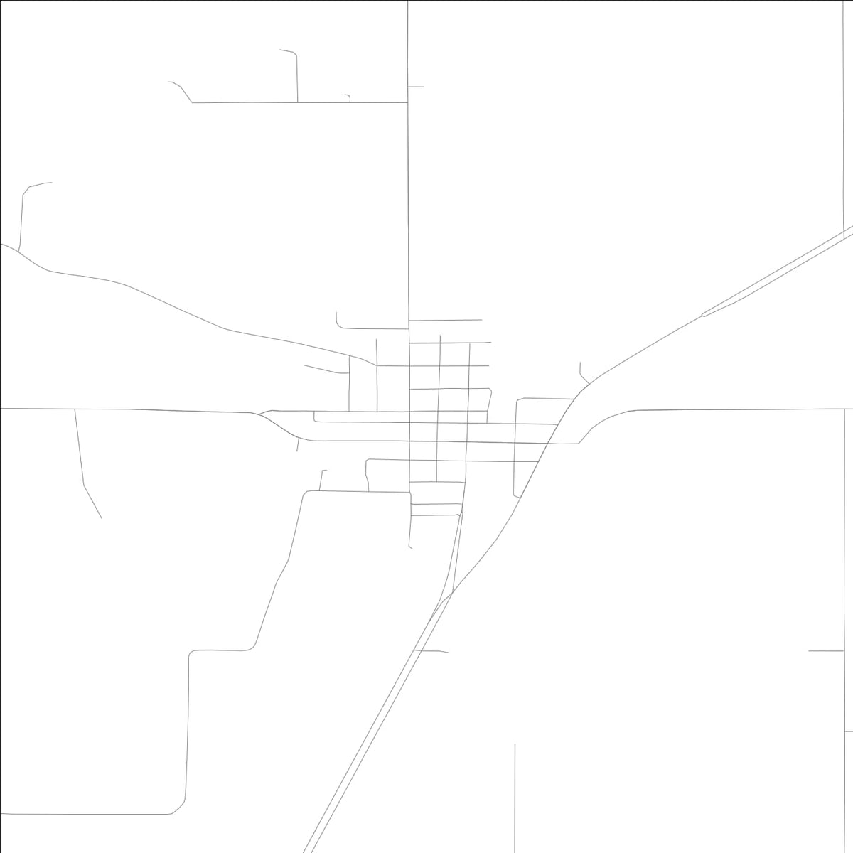 ROAD MAP OF MERRILL, LOWA BY MAPBAKES