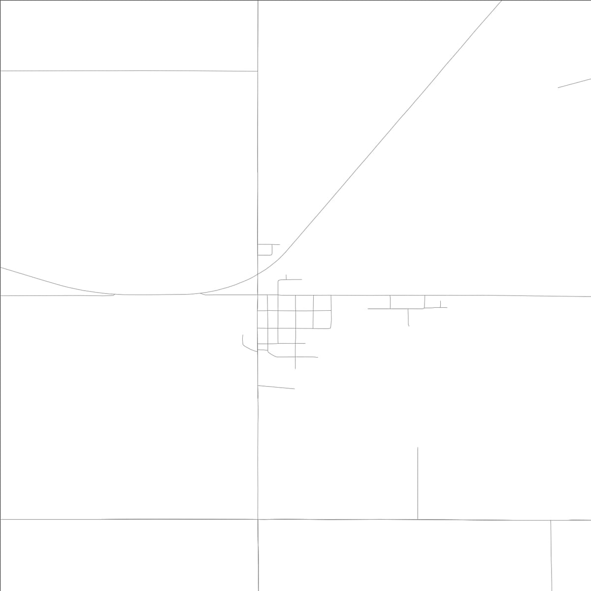 ROAD MAP OF MILES, LOWA BY MAPBAKES