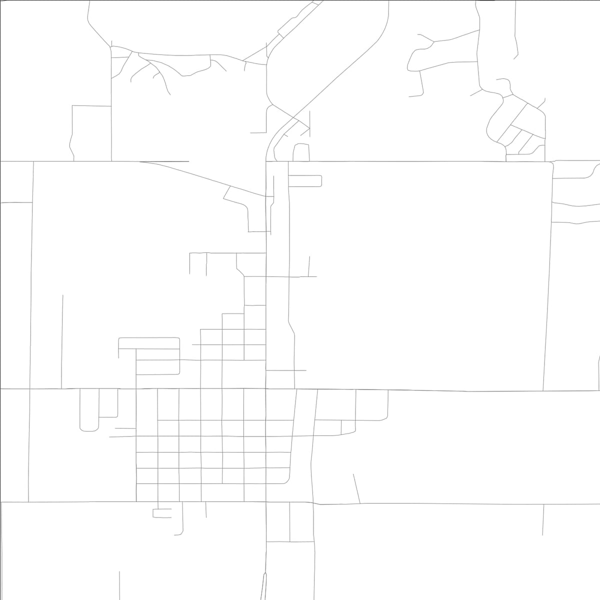 ROAD MAP OF MILFORD, LOWA BY MAPBAKES
