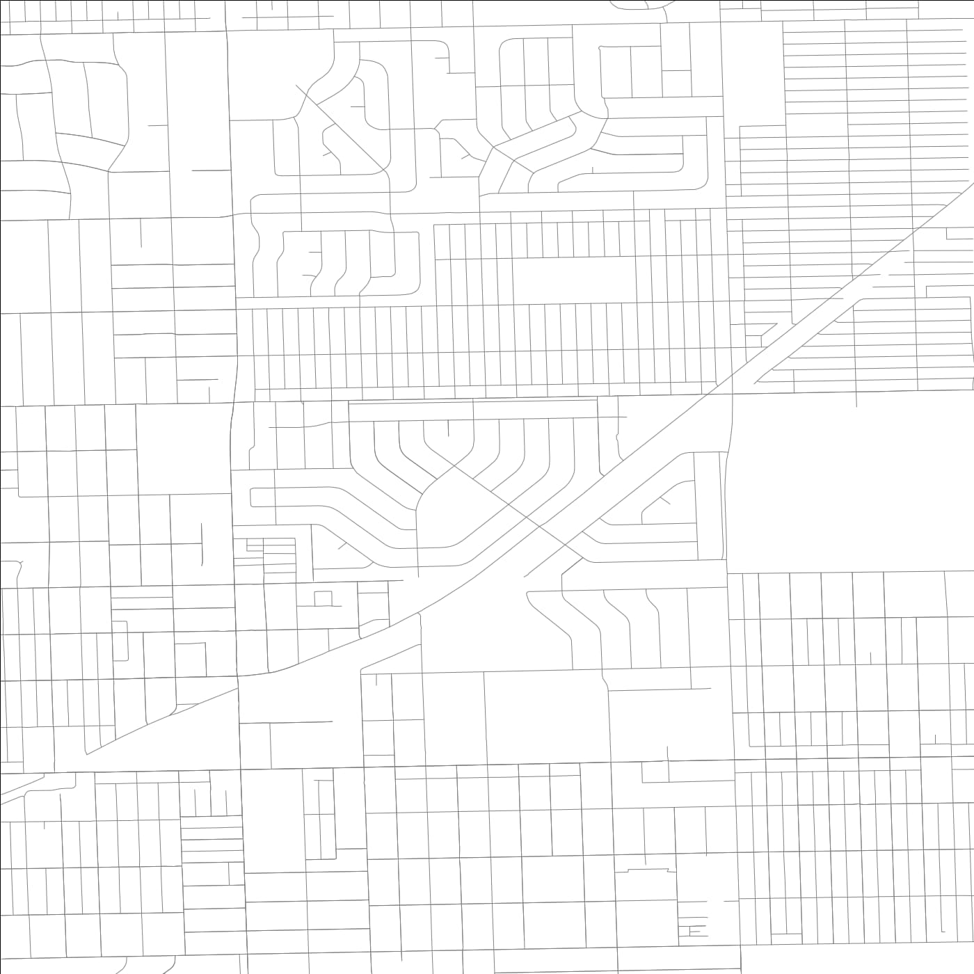 ROAD MAP OF HOMETOWN, ILLINOIS BY MAPBAKES