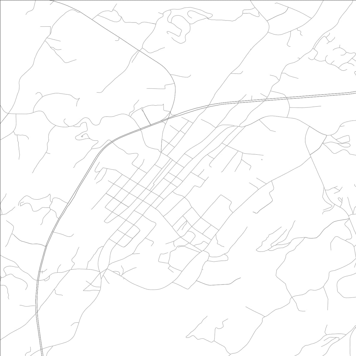 ROAD MAP OF BLUE RIDGE, GEORGIA BY MAPBAKES