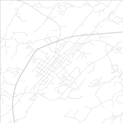 ROAD MAP OF BLUE RIDGE, GEORGIA BY MAPBAKES