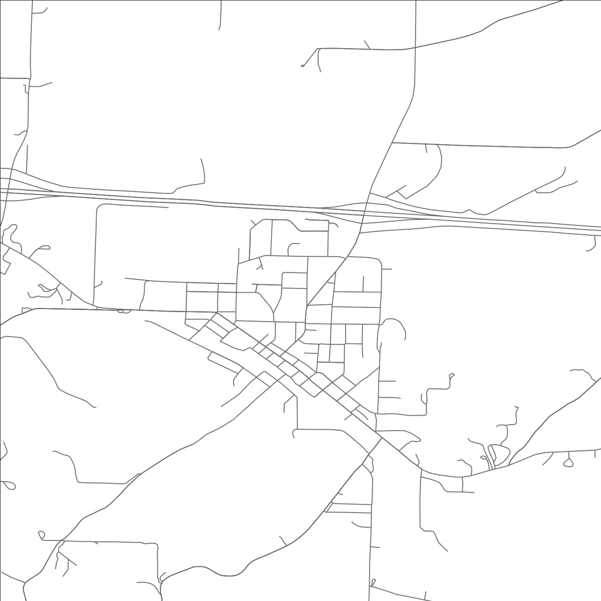 ROAD MAP OF MANSFIELD, MISSOURI BY MAPBAKES