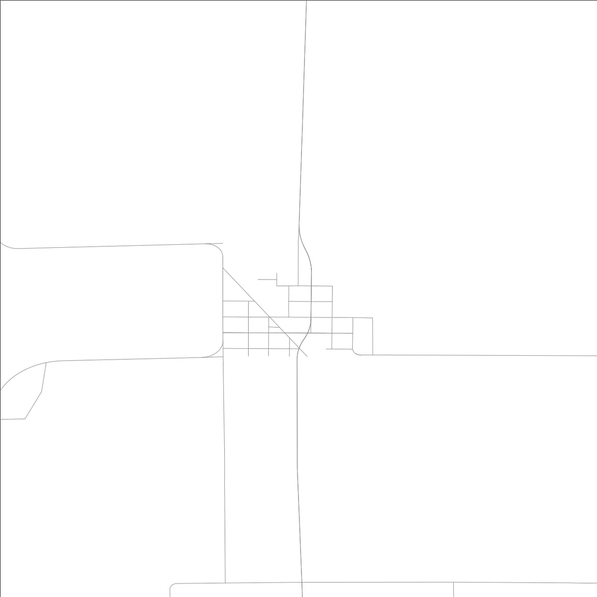 ROAD MAP OF MINBURN, LOWA BY MAPBAKES