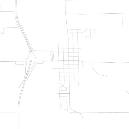 ROAD MAP OF HUDSON, ILLINOIS BY MAPBAKES