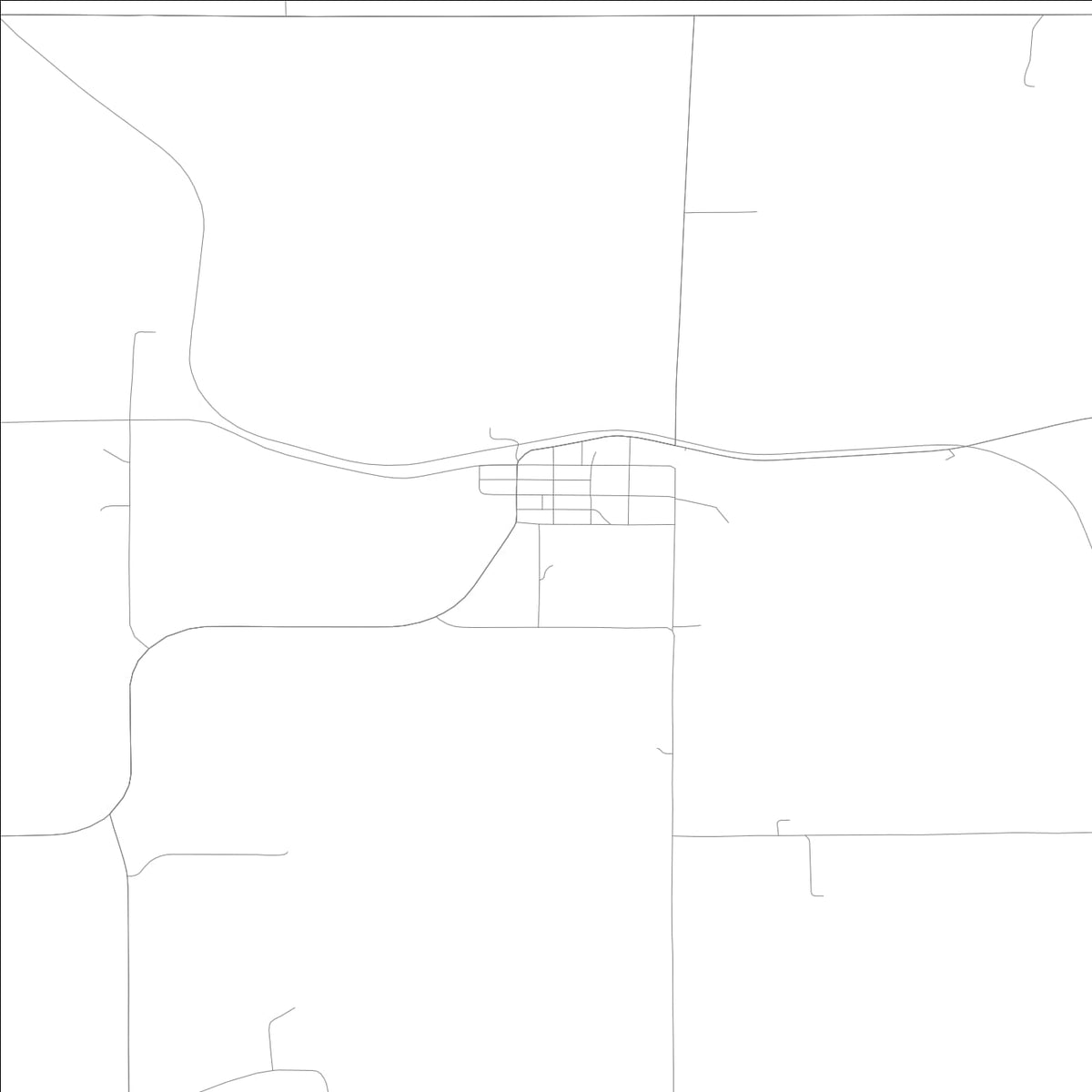 ROAD MAP OF MINEOLA, LOWA BY MAPBAKES