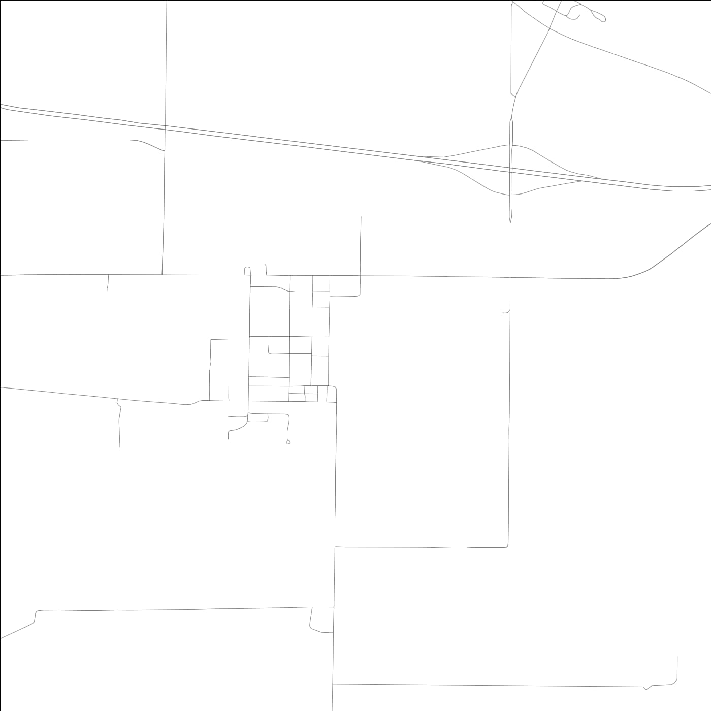 ROAD MAP OF HULL, ILLINOIS BY MAPBAKES