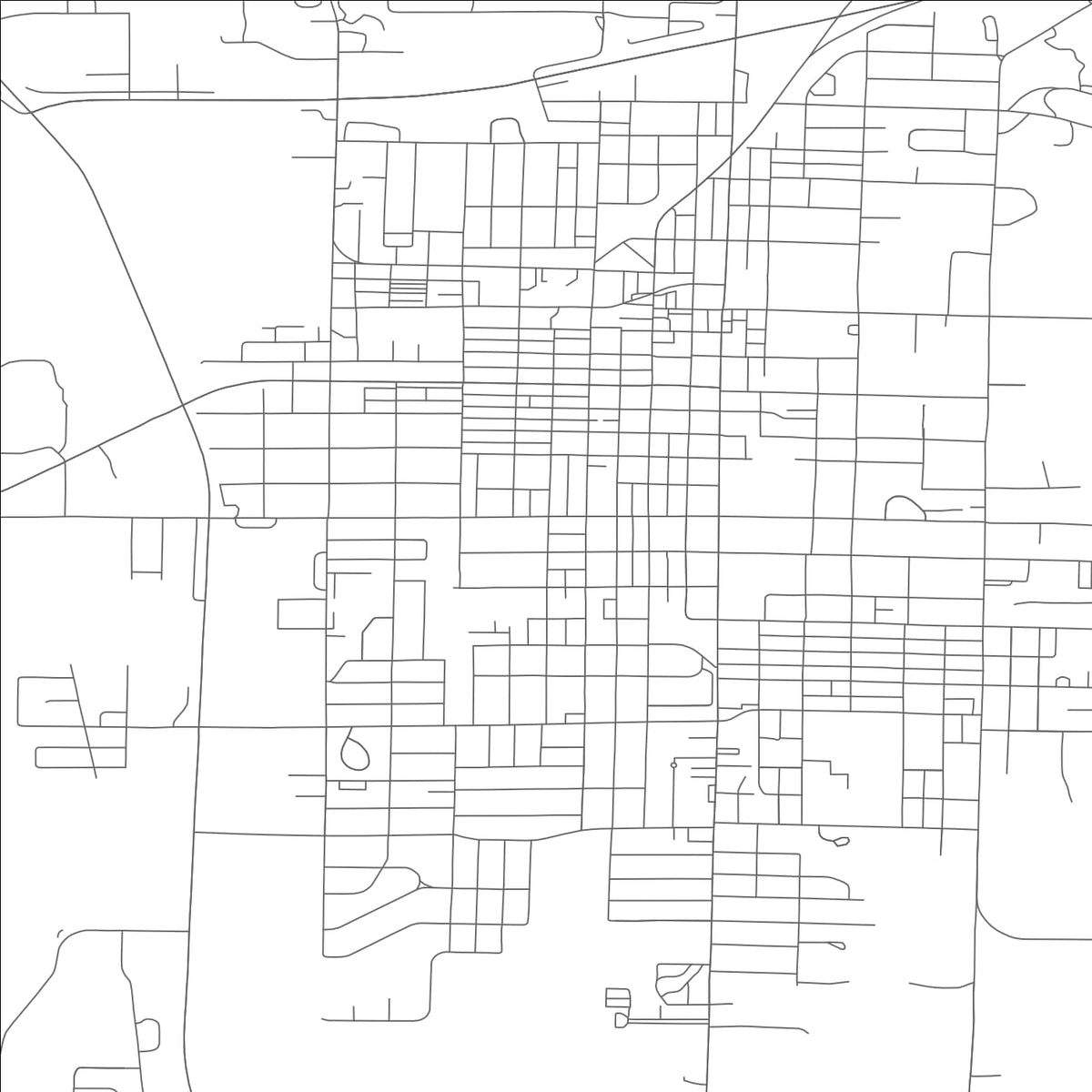 ROAD MAP OF MARSHALL, MISSOURI BY MAPBAKES