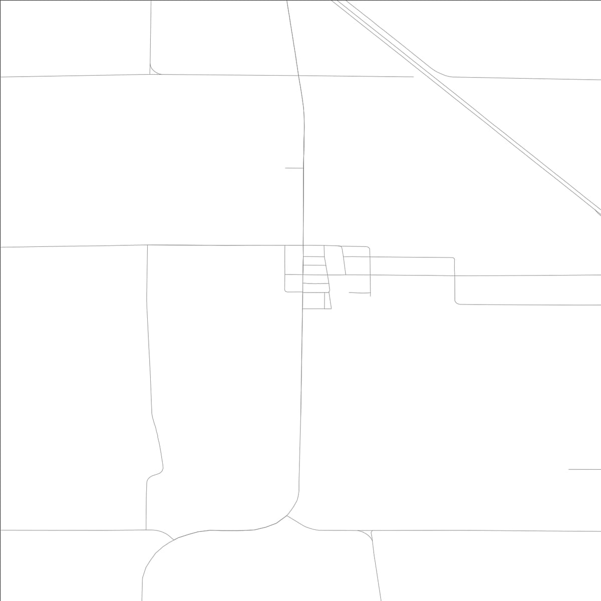 ROAD MAP OF MODALE, LOWA BY MAPBAKES