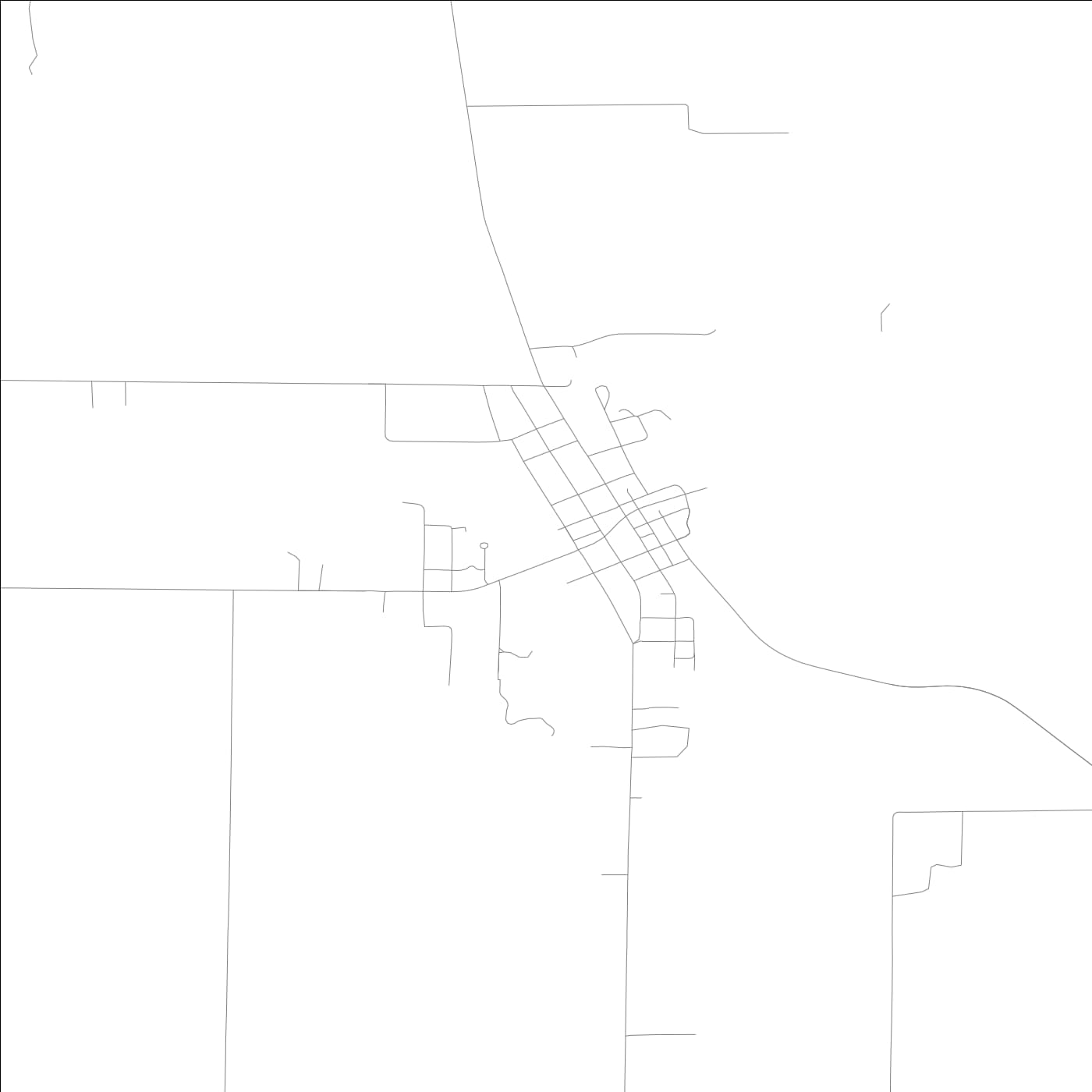 ROAD MAP OF HUTSONVILLE, ILLINOIS BY MAPBAKES