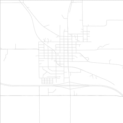 ROAD MAP OF MONROE, LOWA BY MAPBAKES
