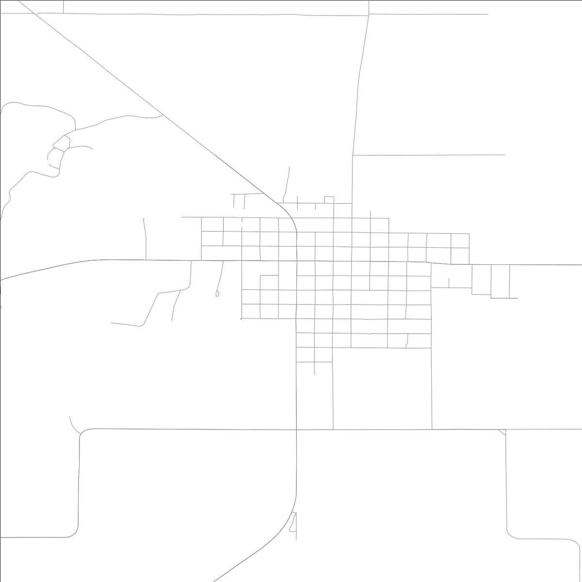 ROAD MAP OF MONTEZUMA, LOWA BY MAPBAKES